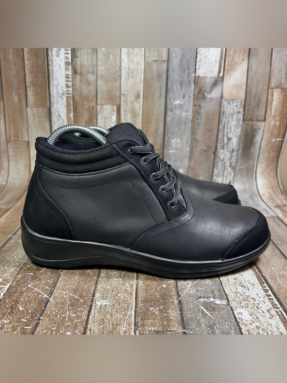 Orthofeet Boots 885 Womens Size 8 B Black Leather Ankle Comfort Shoes